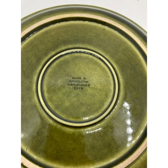 Argentina Green 10.5" plate with Beautiful Abstract blue and White Design - Picture 6 of 6